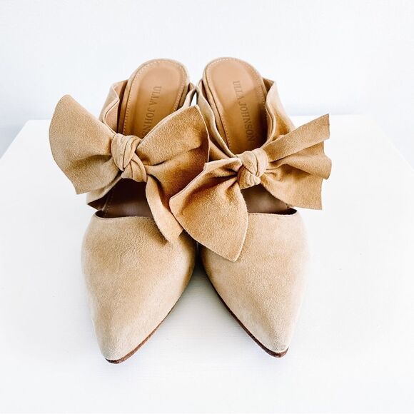 Ulla Johnson Heel Suede Lucia Bow Mule - Picture 4 of 9